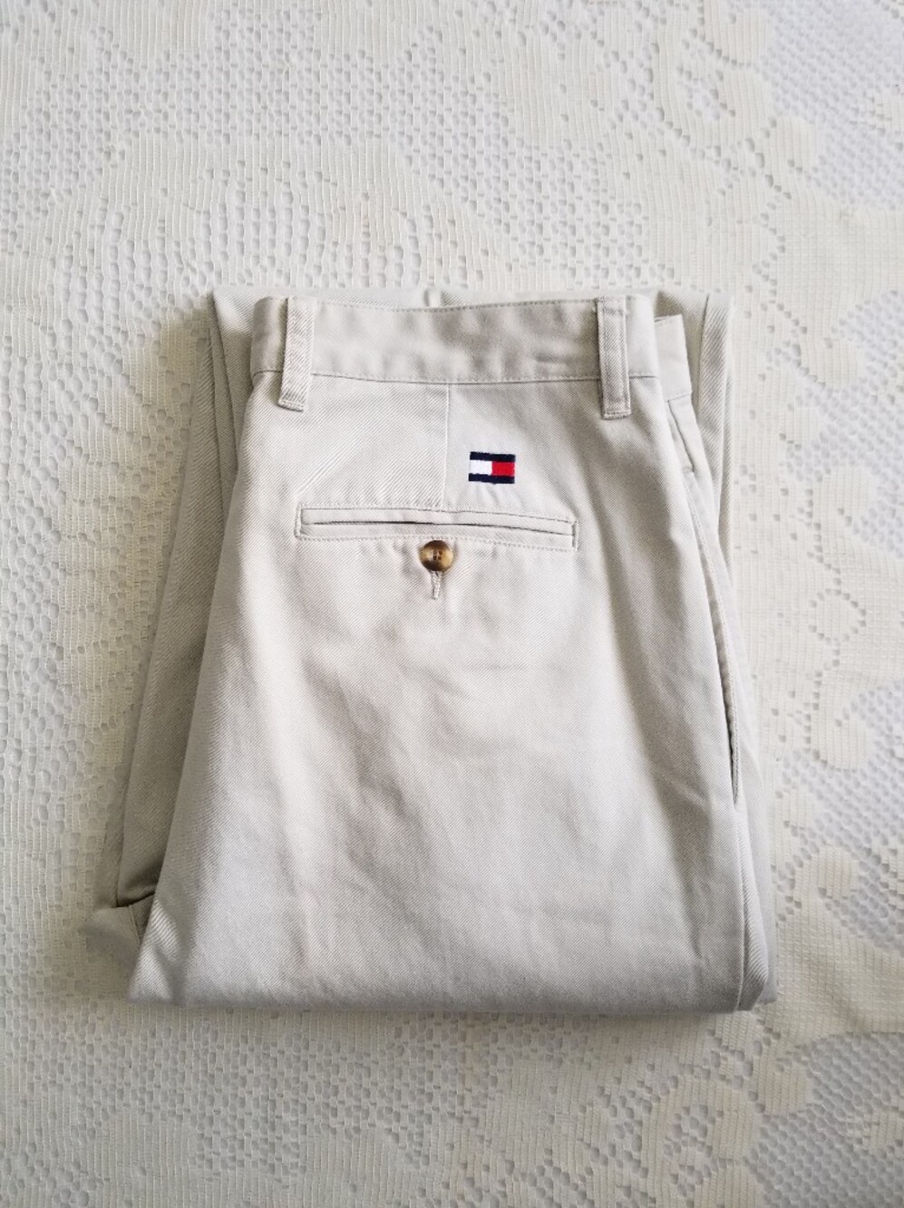 Tommy Hilfiger Men's Light Beige Chino Pants 34 x 34